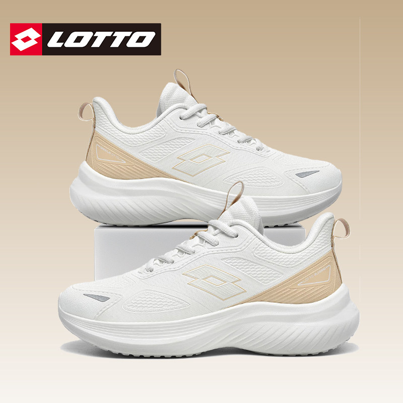 LOTTO乐途轻便跑步鞋女皮面休闲鞋2025秋冬季新款防水软底运动鞋