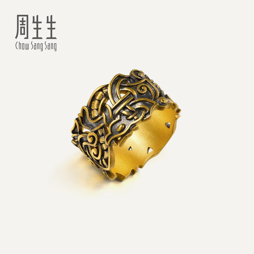 周生生华宇黄金足金酷黑系列酷黑戒指91491R计价