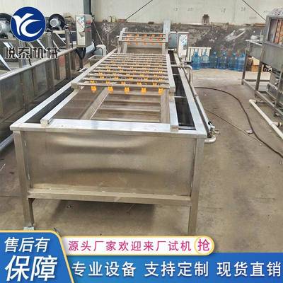 蔬菜瓜果气泡清洗机器黄桃去农残果蔬清洗机设备厂家大型洗菜机