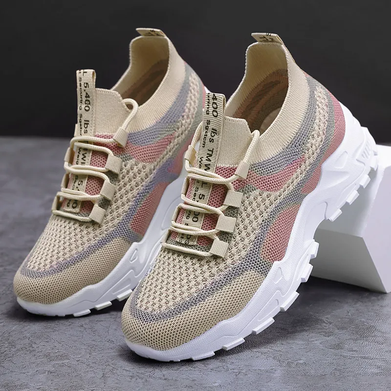 鞋子女时尚春季新款shoes软底轻便老爹鞋女鞋飞织透气网面鞋,女鞋,时尚芭蕾鞋,淘宝优惠券,粉丝福利购,淘宝优惠卷