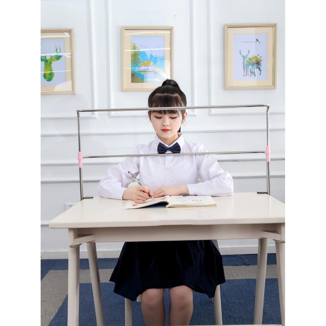 小学生写字矫正器防近视坐姿儿童防低头视力保护顶额头支架防驼背