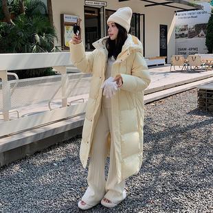 GUJI谷纪女装长款羽绒服女过膝2024年新款加厚宽松超长情侣冬外套