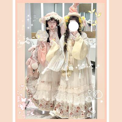 织云阁原创汉洋折衷明制汉服女交领琵琶短衫袖马面洛丽塔春夏套装