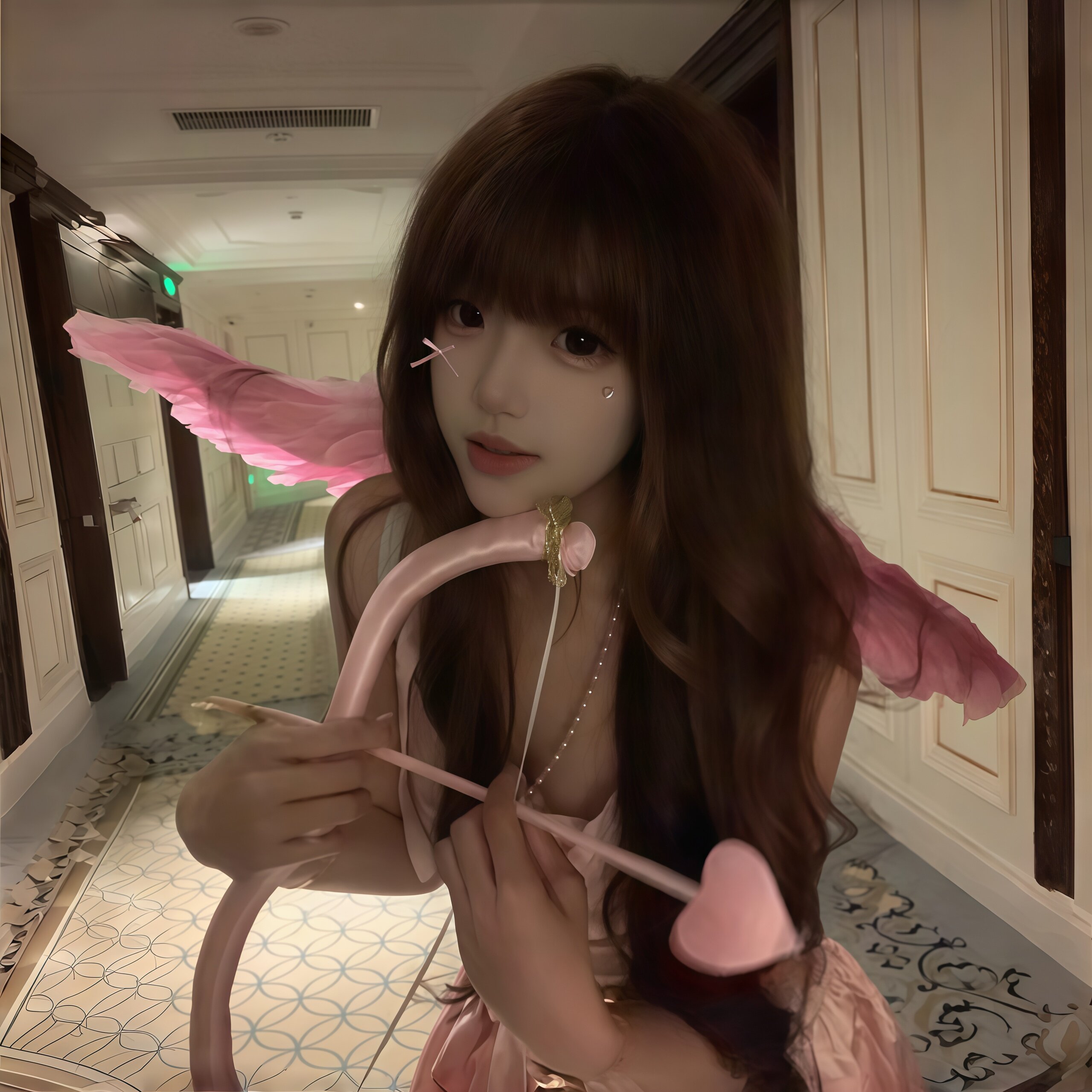 【粉色天使翅膀】cosplay拍照儿童成人角色扮演舞台演出氛围装饰~