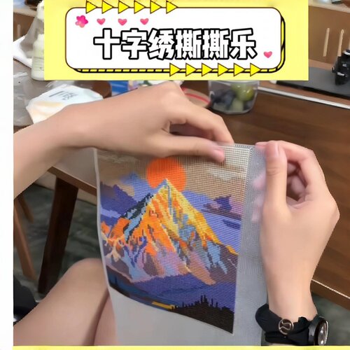 一个可以撕着玩的十字绣