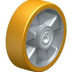 ALTH 160/20K 黄色聚氨酯 铝制轮体单轮 比克力脚轮 商