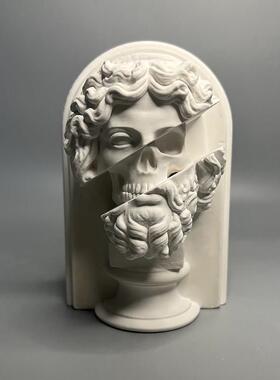 宙斯欧式复古罗马神话石膏像雕塑创意个性高级艺术装饰桌面摆件礼