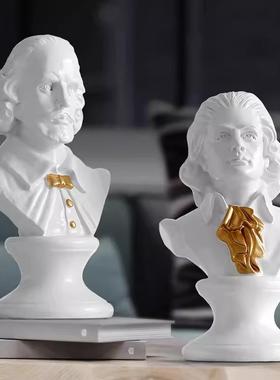 欧式轻奢名人物雕像桌面摆件创意客厅电视柜酒柜玄关软装饰品摆设