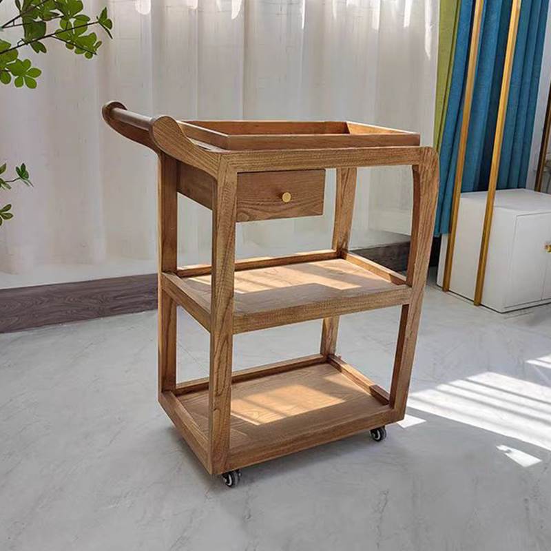 美容院专用小推车实木仪器手推车带抽屉移动手推置物架仪器工具车