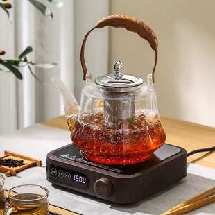 玻璃煮茶壶加厚耐高温泡茶烧水壶围炉提梁壶煮茶器电陶炉茶具套装