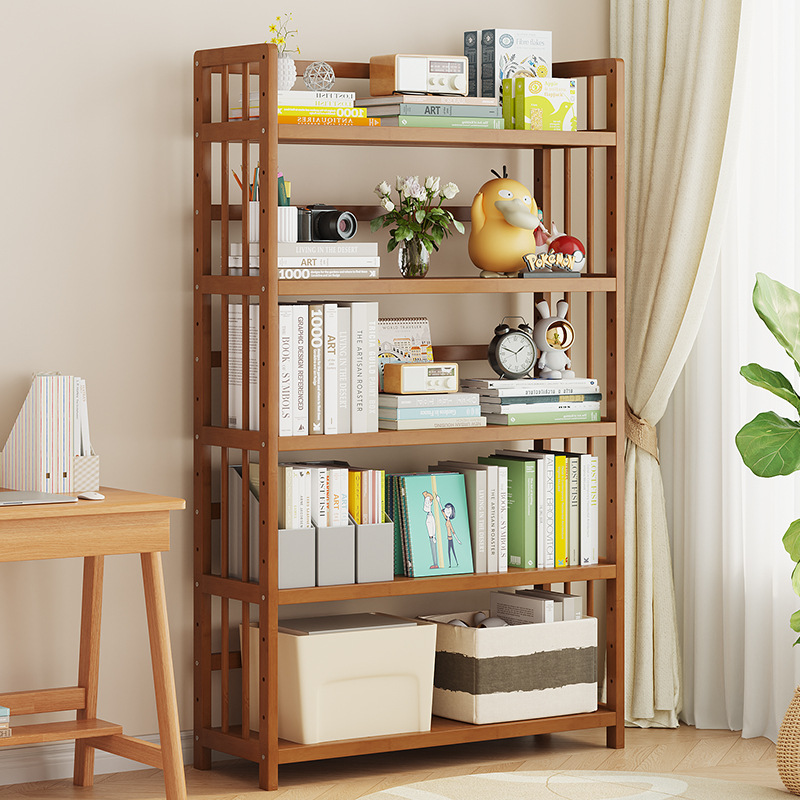 简易书架落地家用多层放书本架置物架靠墙儿童书柜书籍绘本书架子