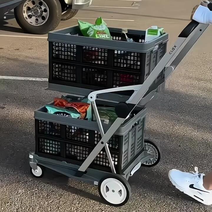 折叠式大容量小型拖车，承重，便携式仓储小车，办公仓库搬运货物