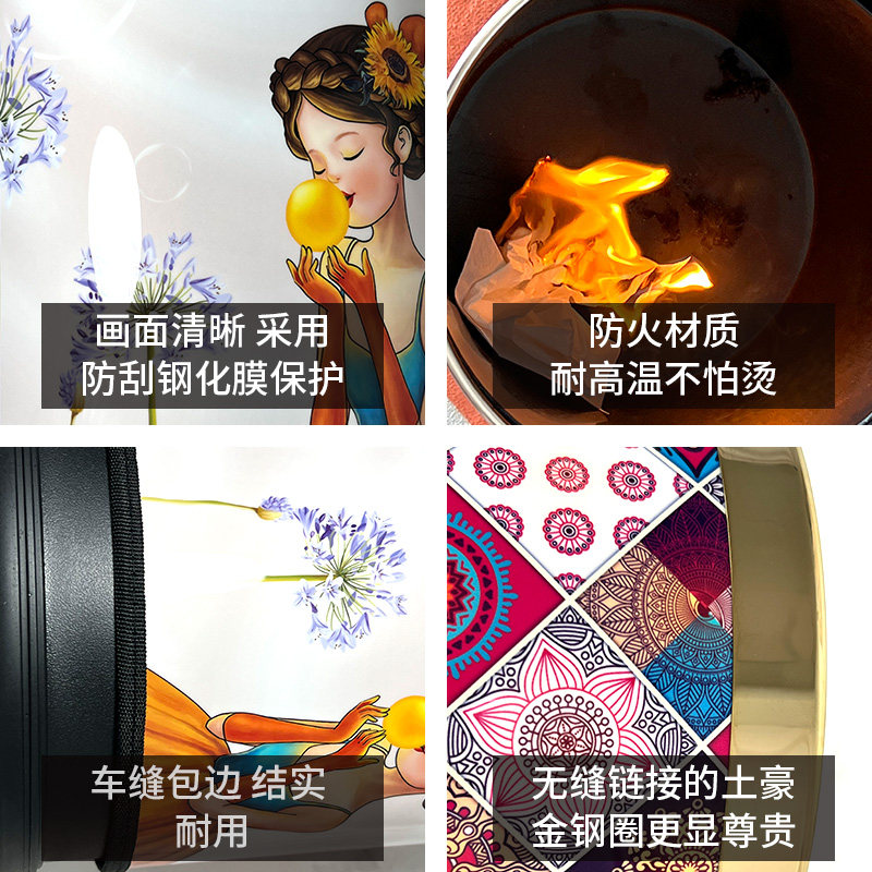 新中式双a层垃圾桶轻奢高级卫生桶家用客厅卧室办公室商用酒店纸
