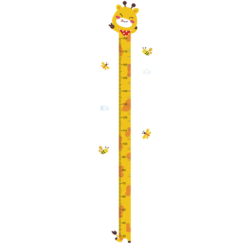 儿童身高测量墙贴可移除不伤墙宝宝小G孩量身高神器卡通身高尺贴