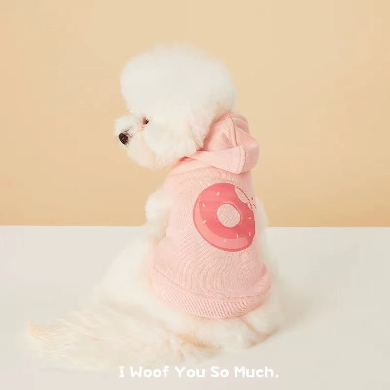 春秋冬季b小狗狗衣服法斗雪纳瑞比熊泰迪猫咪宠物连帽无袖卫衣保