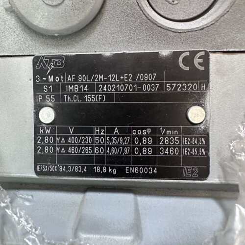 议价ATB 3～Mot AF 90L/2M-12LE2 /0907 S1 IMB14 240210701-0037