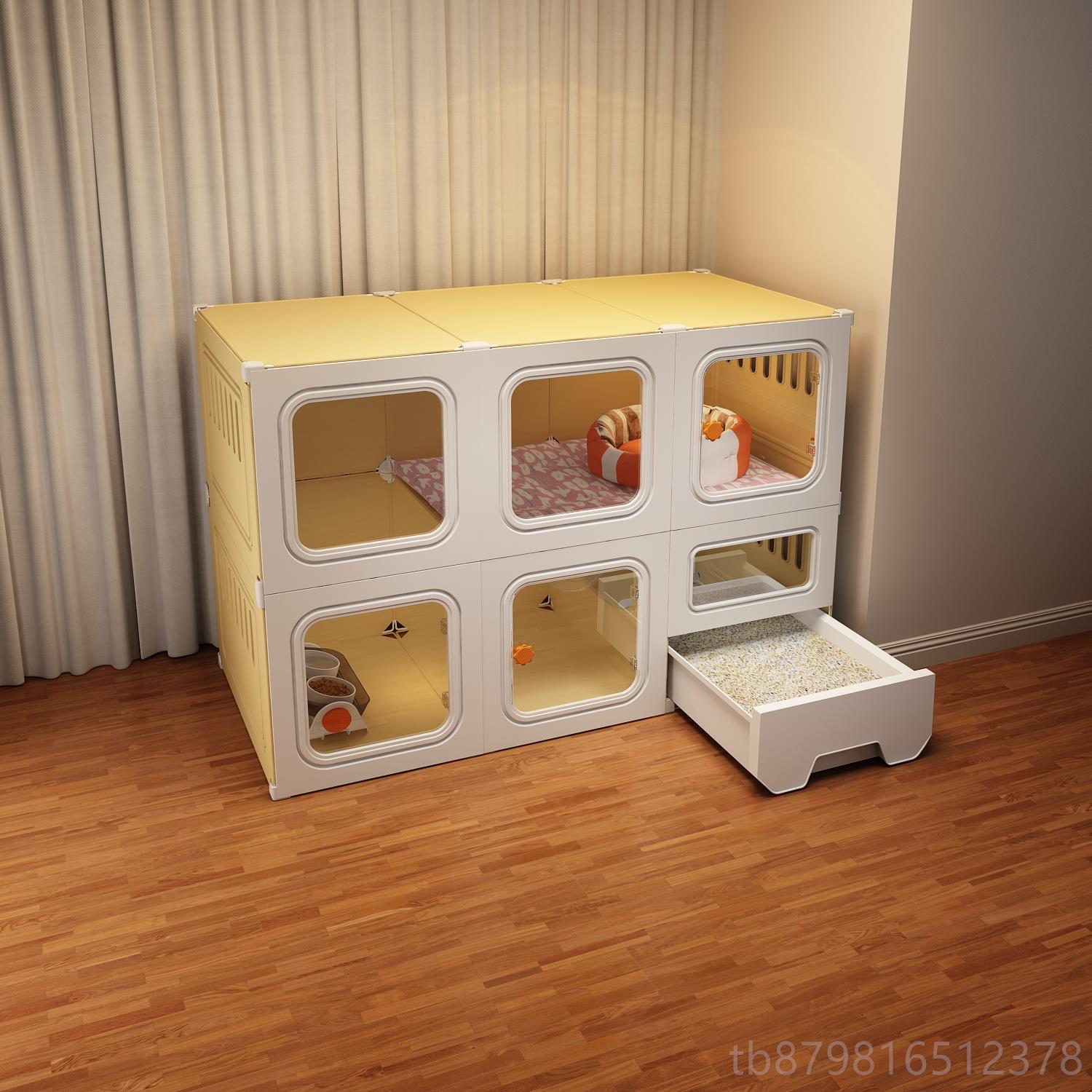 高档猫猫子猫砂笼盆一体猫厕猫别墅猫窝猫舍猫屋猫咪家用室不占内