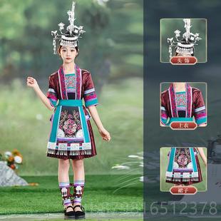 高档款新西侗族服装贵州广少数民服饰刺族绣苗族儿童款盛装苗族演