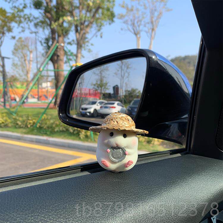高档汽车窗边中控台摆件吃货仓鼠可爱萌公仔哈姆太郎载超车饰车内