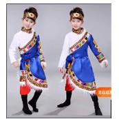 高档儿童少族服装六一藏族数舞蹈演出服男女童台藏族卓玛舞表演民