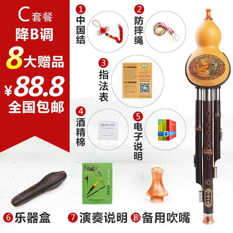 高档滇南学丝韵 竹葫芦门丝c调降b调初学入儿童初学者生紫成人乐,乐器/吉他/钢琴/配件,葫芦丝,淘宝优惠券,粉丝福利购,淘宝优惠卷