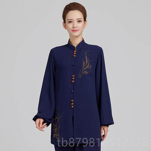 高档古韵中极华新式太极女改良高端服太极拳练表功服男太服装比赛