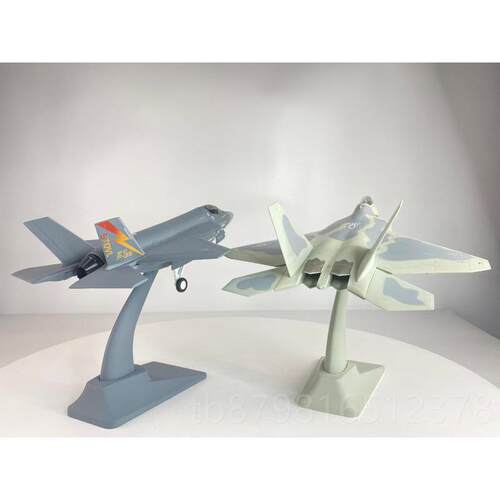 高档1:48 美国F22F模35合金飞机模型F22猛禽F 35战机型摆斗件收藏