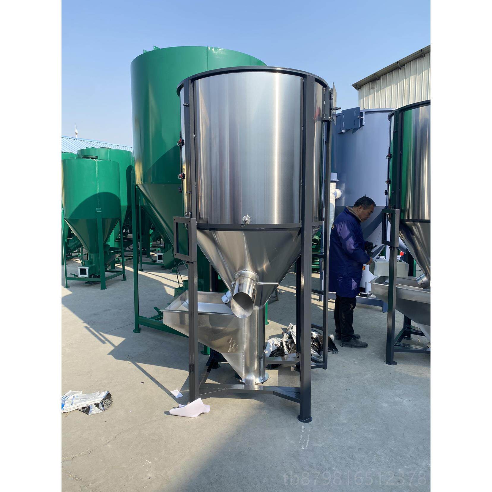 高档拌立式搅机不锈搅钢塑料颗粒烘干拌料机混色配料干粉调混料合
