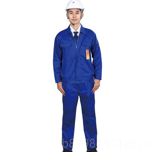高档益秋防静电工作服套装长袖分春体男女涤棉电子佰加油油化站包