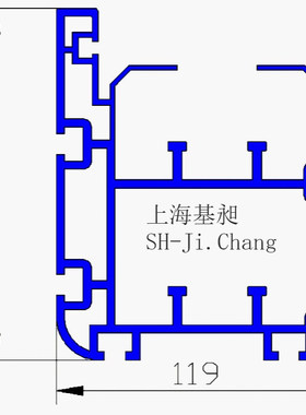 座椅线倍速链铝合金轨道导轨150*119 输送线轨道倍速链119150