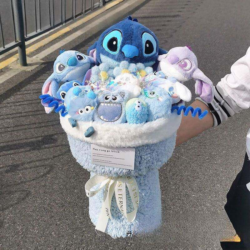 史迪仔玩偶花束送朋友男女生闺蜜生日毕业520情人节七夕公仔礼品
