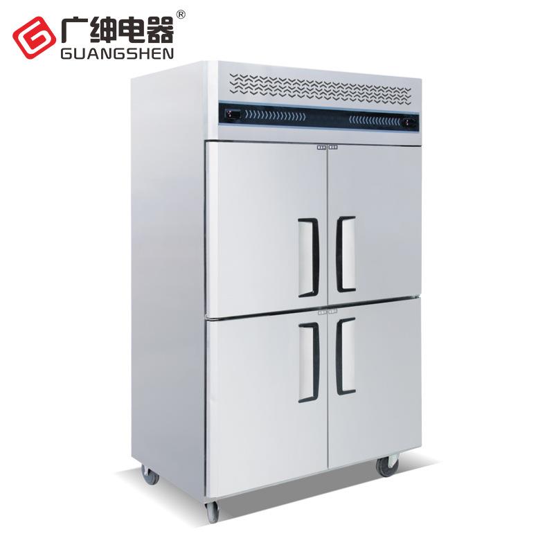 广绅GB1.0L4TD全国联保四门冷冻冰箱全铜商用冷柜生产厂家直销