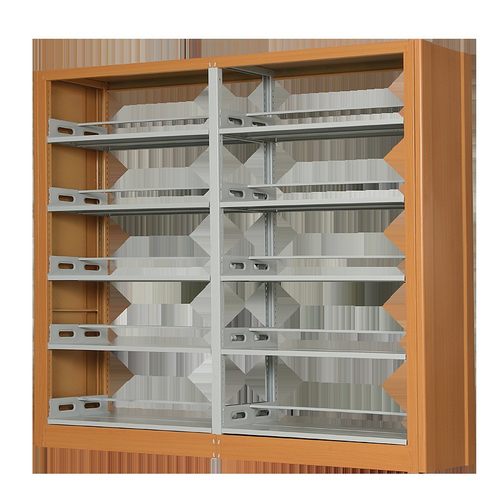 钢制图书架学校用图书馆书架阅览室书店铁皮展示架单双面资料架子