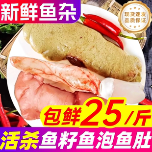新鲜鱼三宝鱼籽鱼肚杂现杀现取鱼泡鱼白鲜活大鱼鳔冷冻鲢鱼蛋鱼子