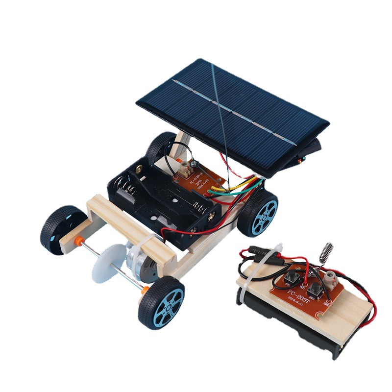 益智科教玩具拼装太阳能遥控车 科学实验创意模型DIY科技小制作