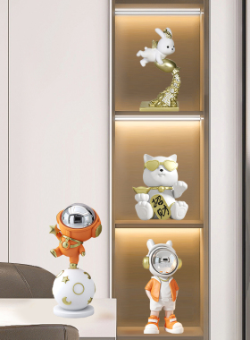 客厅玄关电视柜酒柜装饰品太空人太空人小摆件轻奢儿童房家居