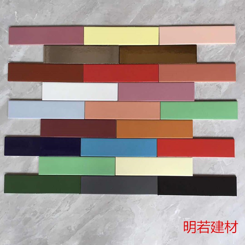 60x240 100x200 45x195外墙砖釉面砖红色白色彩色金色银色砖条砖