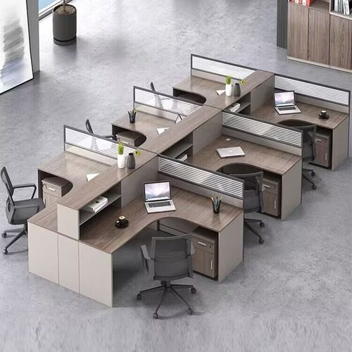 职员办公桌办公室员工桌十字型双4四6人工位卡座财务屏风桌椅组合