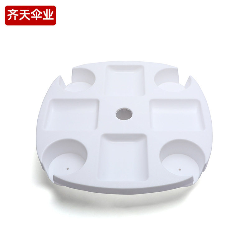 白色遮阳伞托盘配件伞桌海滩伞支架沙滩伞大伞座雨伞UPF50+挡风图片