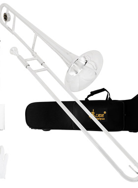 SLADE镀银长号铜管乐器长号初学者降B调中音长号拉管号乐器厂家