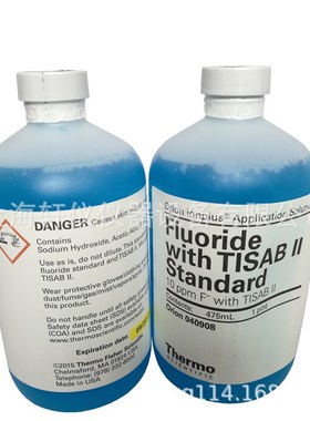 040908 Thermo Orion奥立龙氟F-离子标准液浓度10ppm蓝色475ml