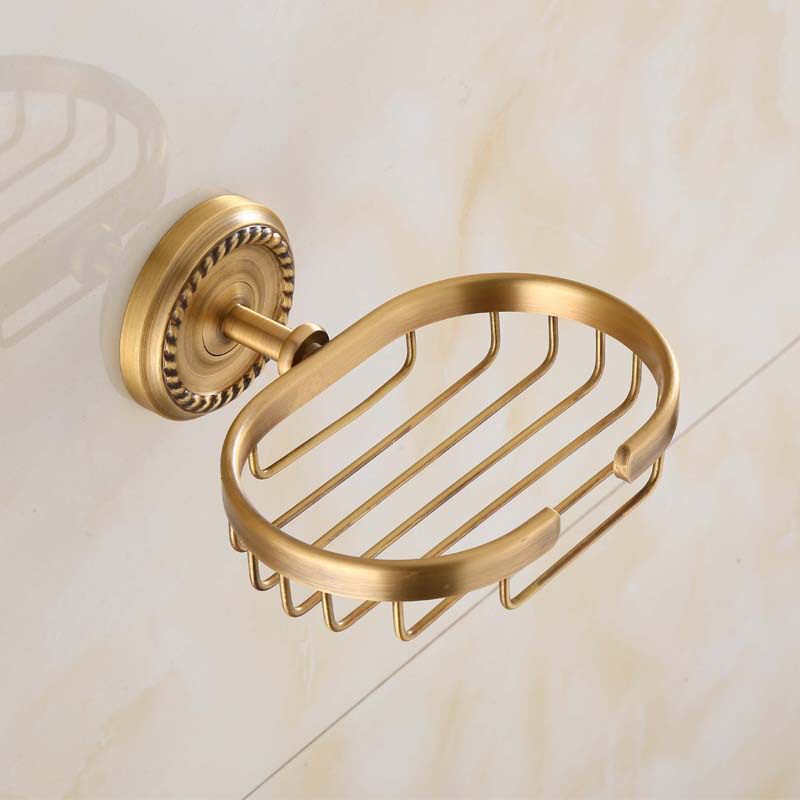 热销款工厂批发卫生间挂件古铜仿古欧式古典放香皂盒肥皂盒皂网架