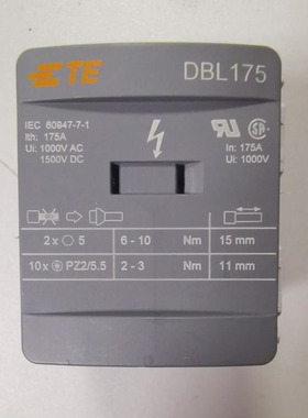 TE 泰科接线端子 DBL175 DBL配电型接线  螺钉压线框接线10182510