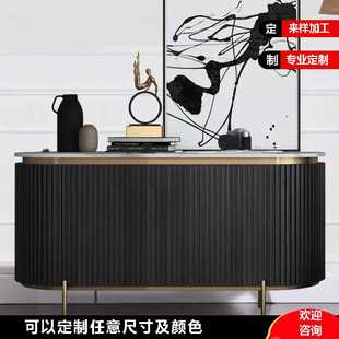 柜客厅入户玄关柜大理石多层储物柜靠墙隔断装 轻奢家用门口鞋 饰柜