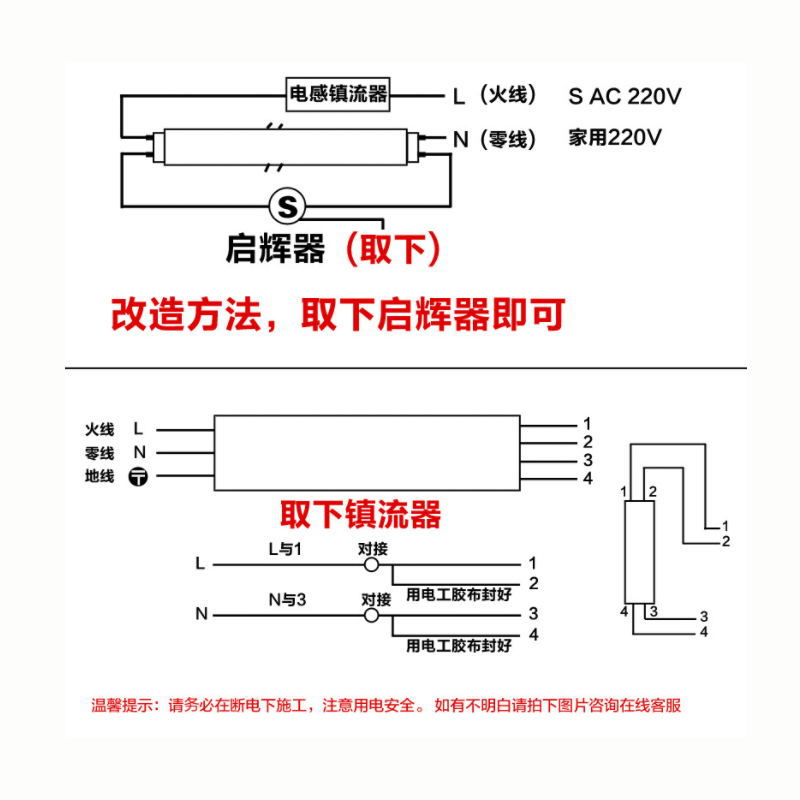t10led灯管超亮大瓦数灯管玻璃高亮1.2米紫头70wled灯管分体