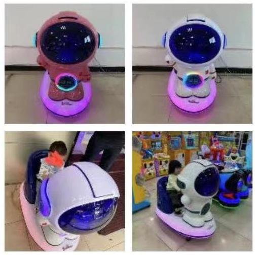 新款玻璃钢摆摊摇摇车娱乐设备扫码商用摩托车儿童投币电动摇摆机