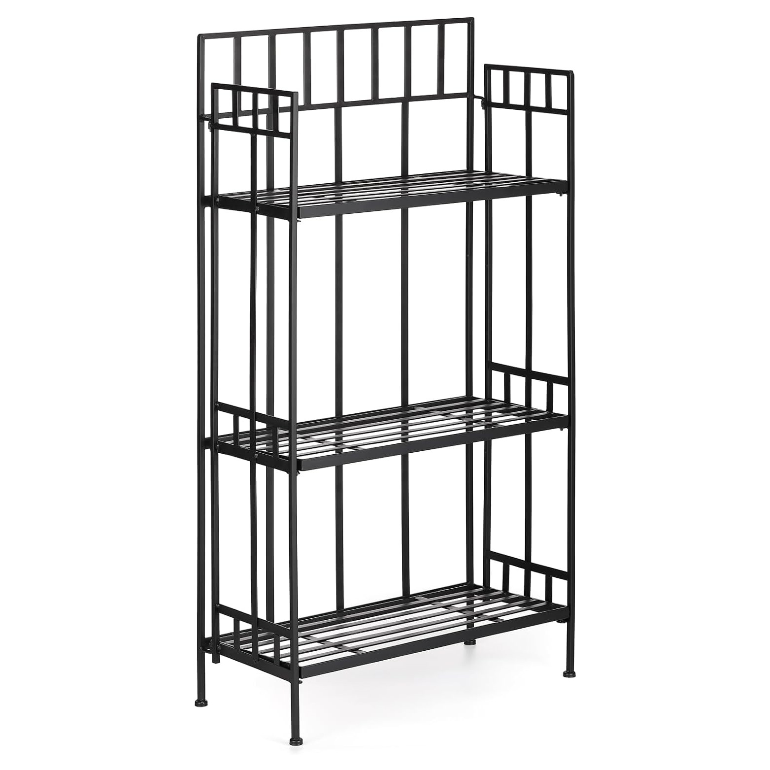 现代简约3层铁艺置物架， 家用室内厨卫置物架 户外花架