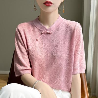 新中式复古旗袍短袖上衣