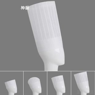 纤维厨师纸帽一次性纺布纤维不织布纸帽子中高帽白色23