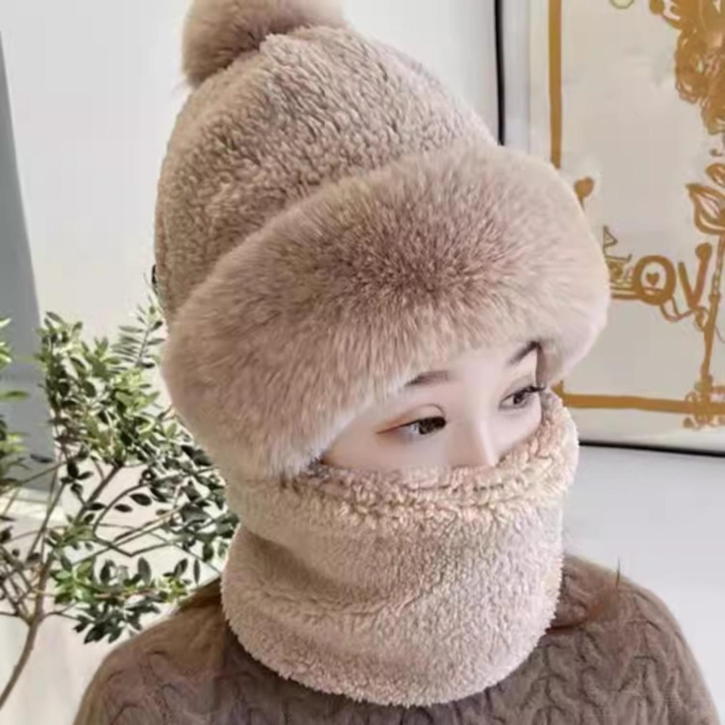 女士冬季保暖防风一体面罩